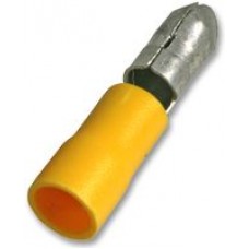 Insulated Yellow 20 Amp Male Bullet Crimp Terminal 